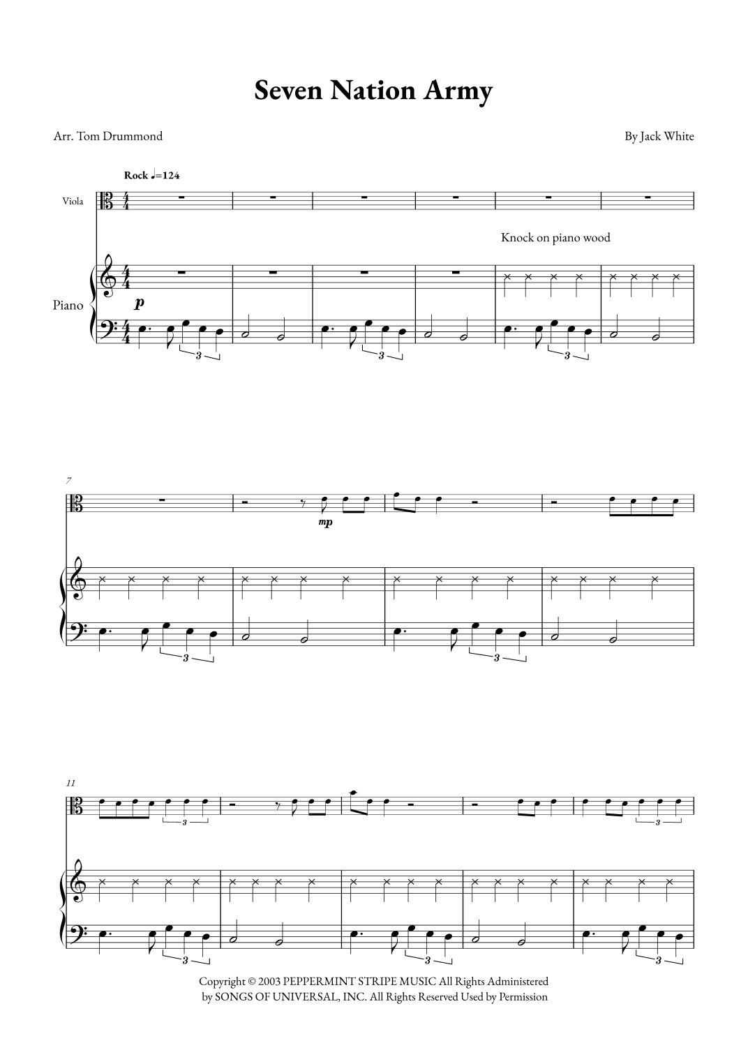 Seven Nation Army (arr. Tom Drummond)
