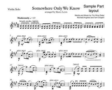 Somewhere Only We Know (arr. Sherry Lewis)