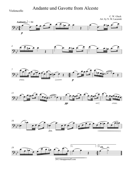 Andante and Gavotte from Alceste (arr. Nick Lacanski)