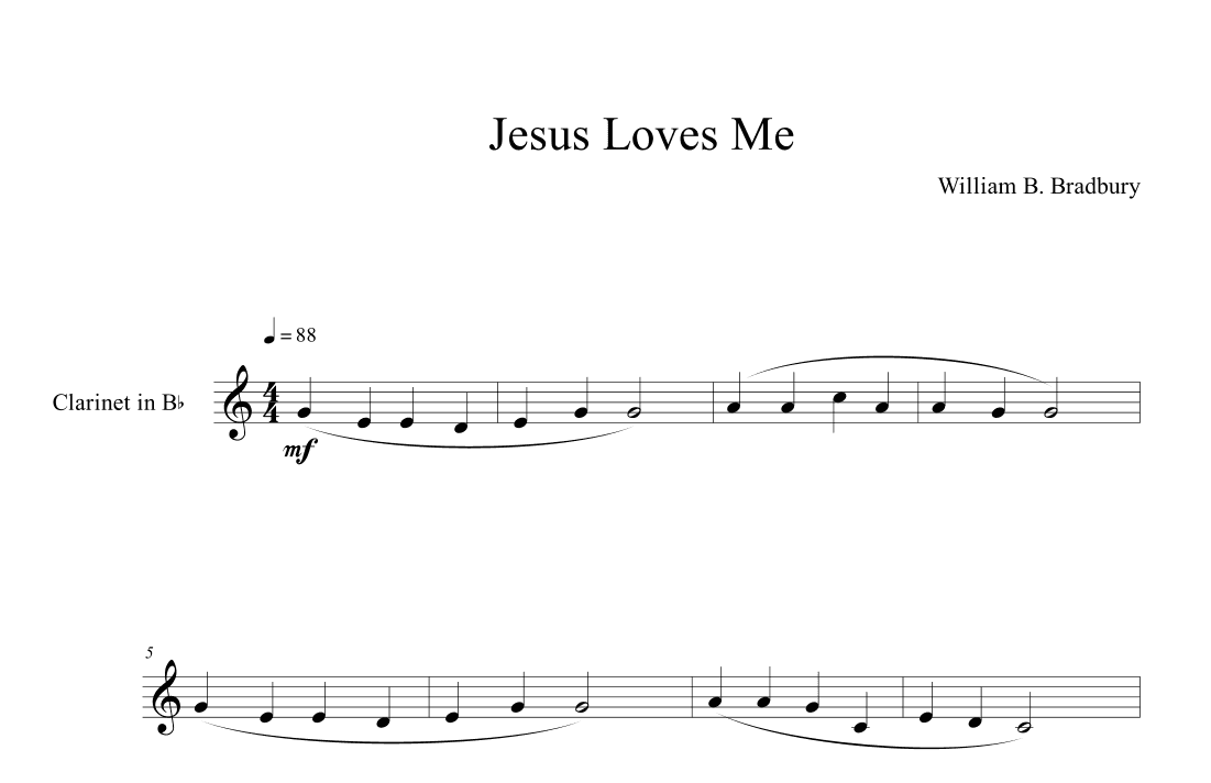 Jesus Loves Me (Clarinet Solo) (arr. B. C. Dockery)