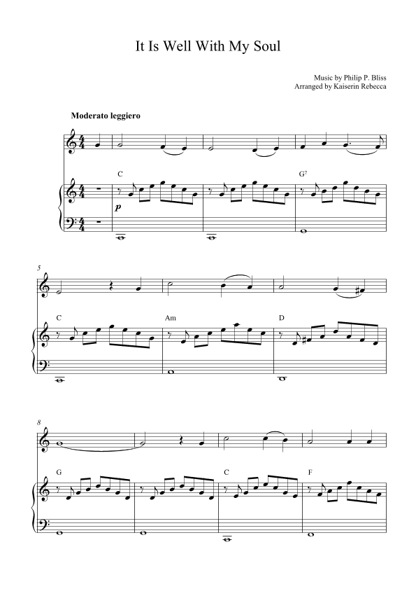 It Is Well With My Soul (arr. Kaiserin Rebecca)