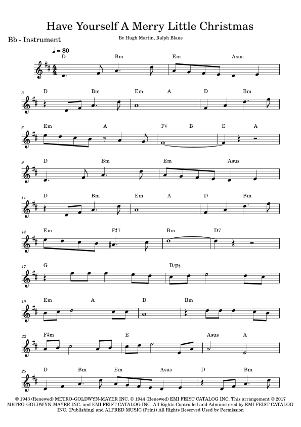 Have Yourself A Merry Little Christmas (arr. Fabio Eduardo de Oliveira)