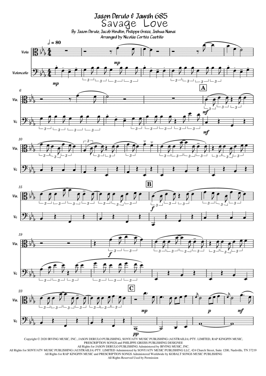 Savage Love (arr. Nicolás Cortés Castillo)