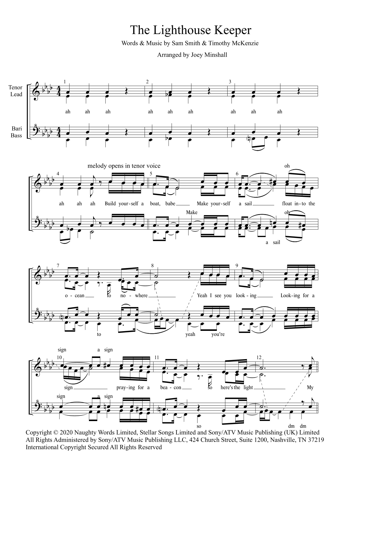 The Lighthouse Keeper (arr. Joey Minshall)