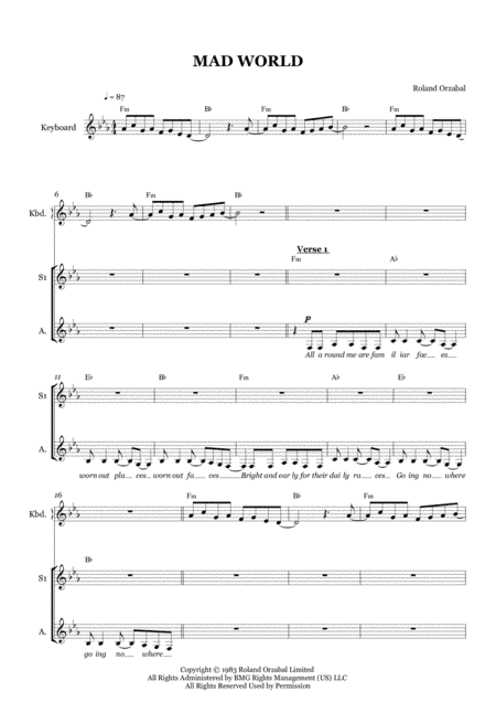 Mad World (arr. Jo Griffiths)