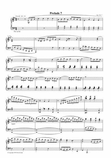 Prelude #7, Op. 1, No. 7