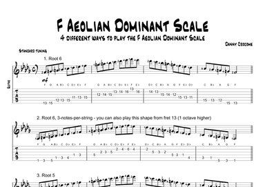 F Aeolian Dominant Scale (4 Ways to Play)