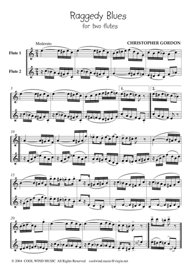 Raggedy Blues (for 2 Flutes)
