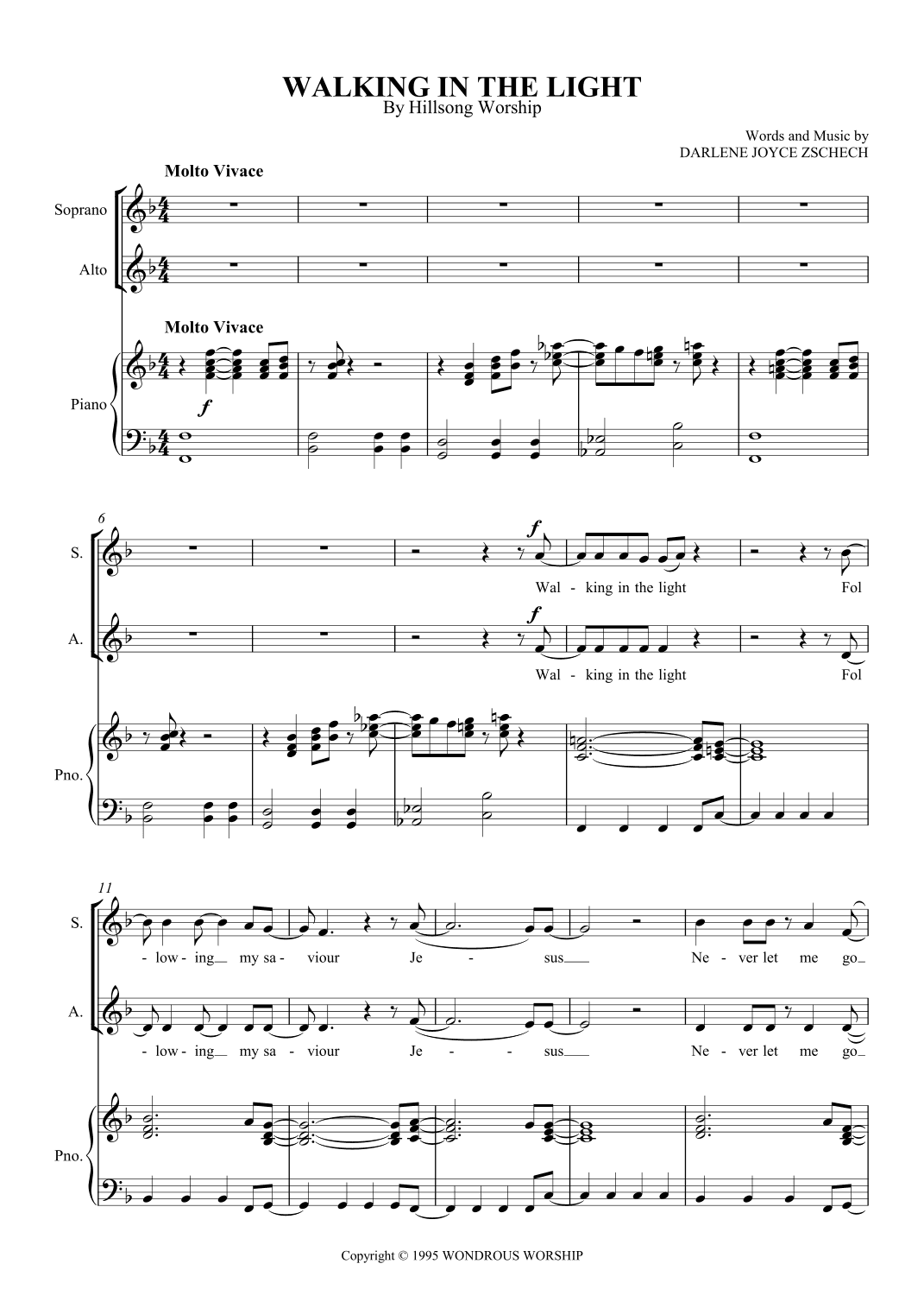 Walking In The Light (arr. SCMusic)