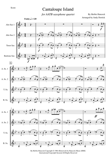 Cantaloupe Island (arr. Andy Derrick)