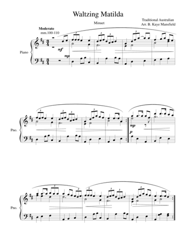 "Waltzing Matilda" Minuet (arr. B. Kaye Mansfield)