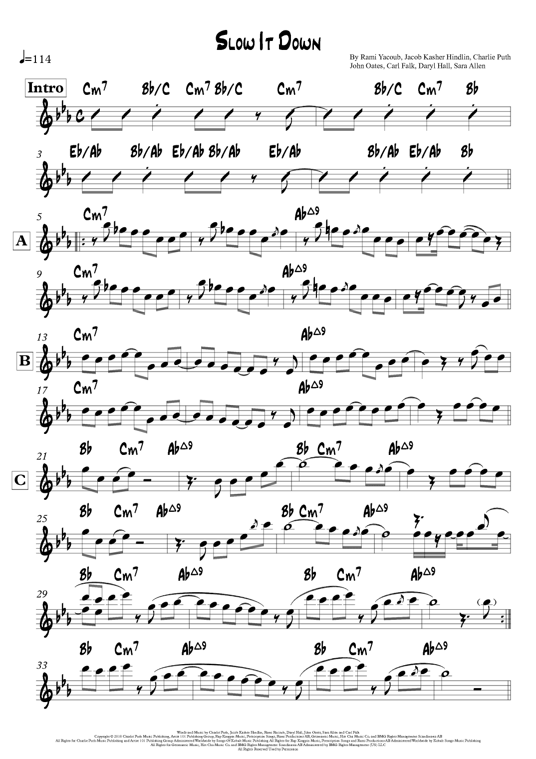Slow It Down (arr. Lef Germenlis)