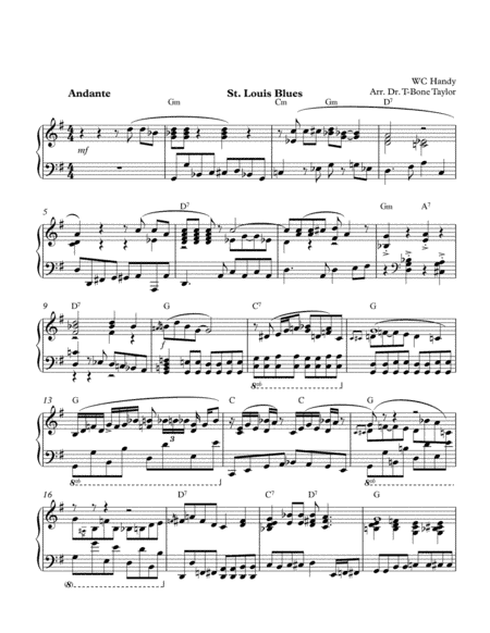 St.Louis Blues (arr. Dr. T-Bone Taylor)