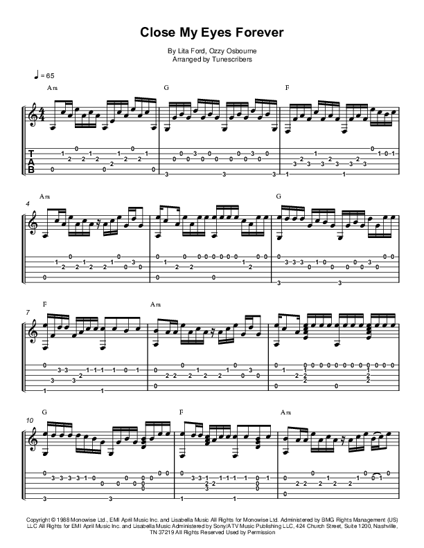 Close My Eyes Forever (arr. Tunescribers)