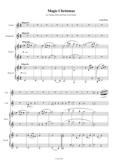 Magic Christmas for Strings, Bells and Piano 4 Hands