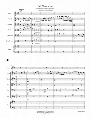 Mi Mancherai (arr. Oliver Payan)