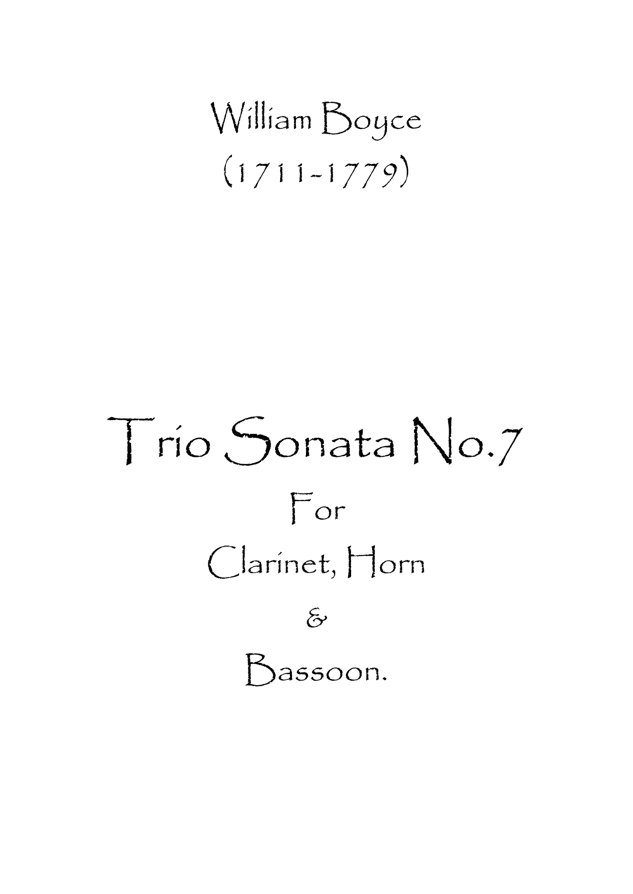 Trio Sonata No.7 (arr. Spence Bundy)
