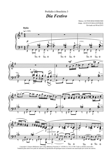 Prelúdio à Brasileira 3 - Dia Festivo (arr. Gustavo Ballesteros)