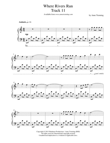 Where Rivers Run by Anne Trenning (sheet music for piano)
