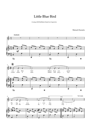 Little Blue Bird - C major