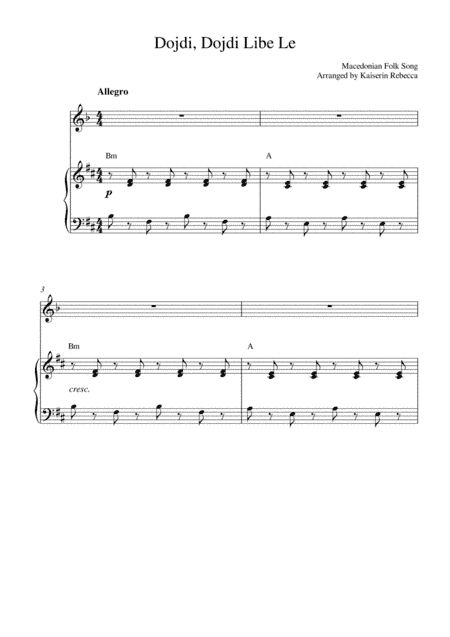 Dojdi, Dojdi Libe Le (arr. Kaiserin Rebecca)