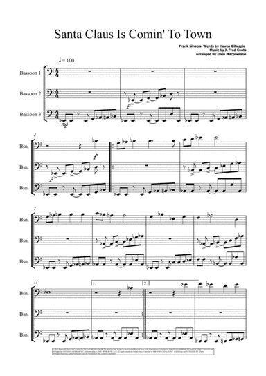 Santa Claus Is Comin' To Town (arr. Ellen Macpherson)