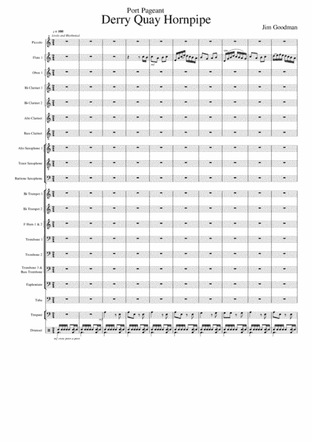 Derry Quay Hornpipe for Concert Band written by Jim Goodman