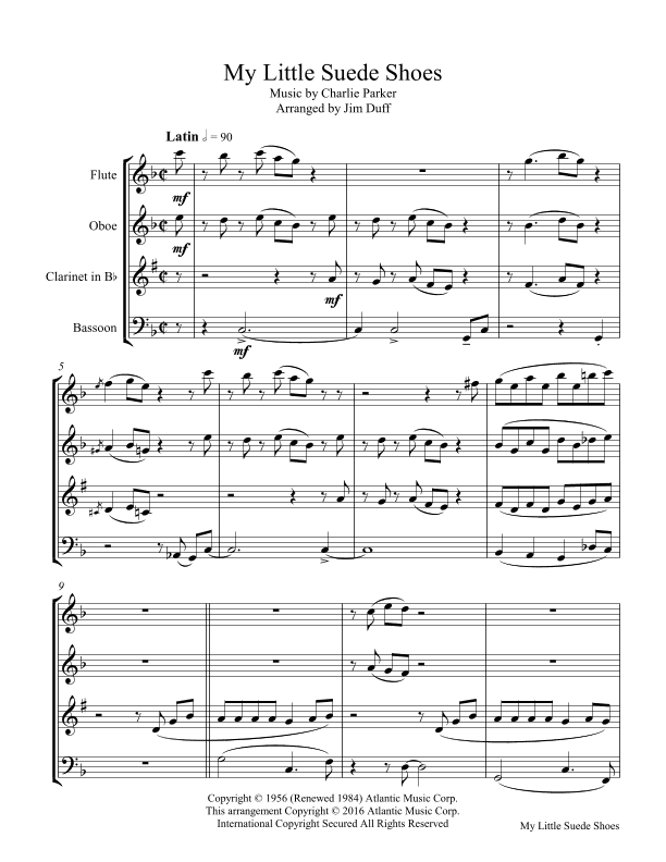My Little Suede Shoes (arr. Jim Duff)