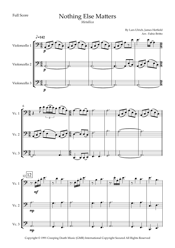 Nothing Else Matters (arr. Fabio Britto)