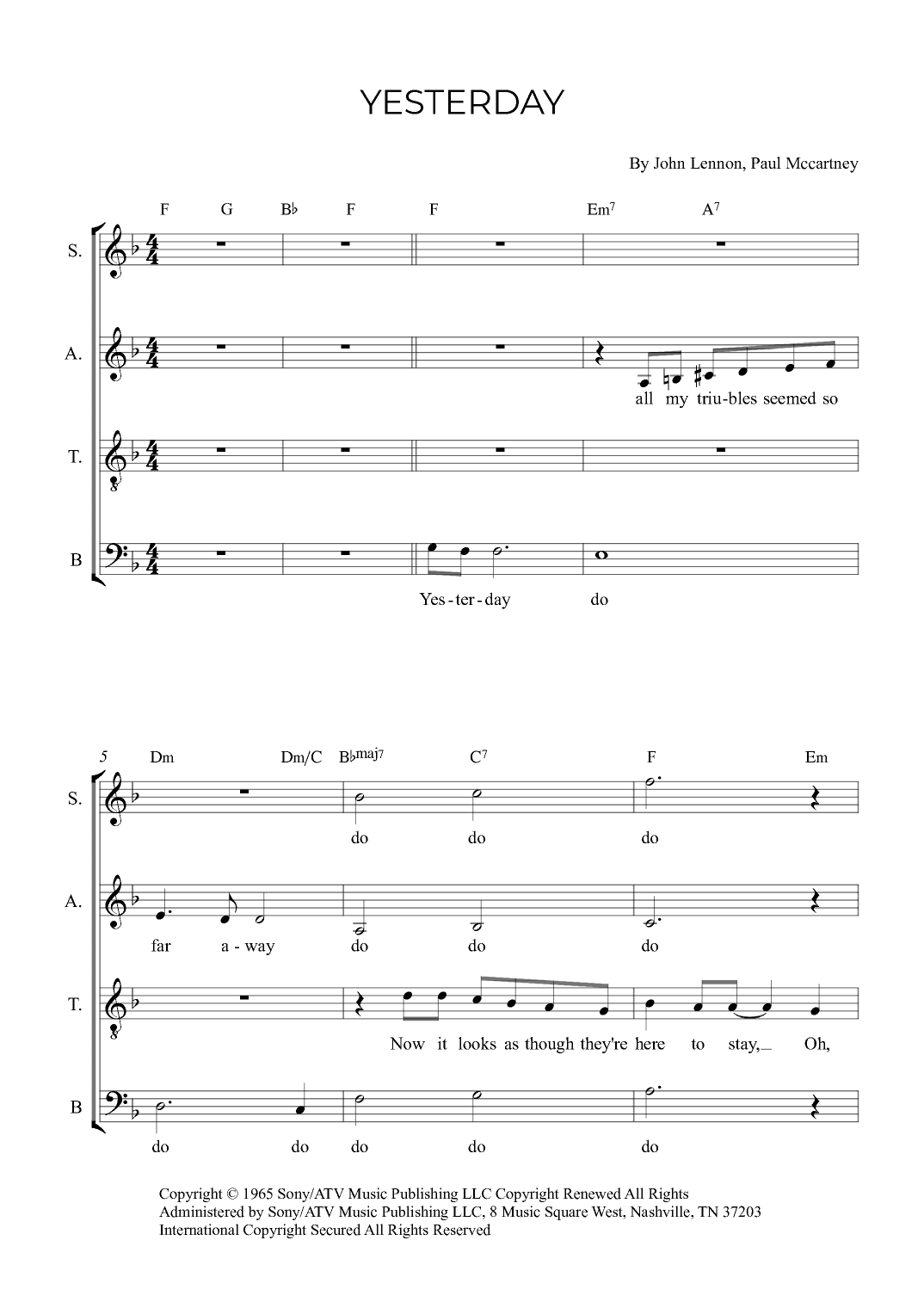 Yesterday (arr. Alex Nunes Rodrigues)