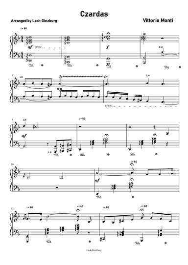 Czardas (arr. Leah Ginzburg)