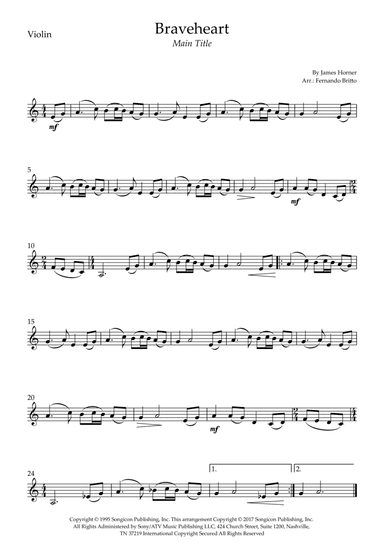 Braveheart - Main Title (arr. Fernando Britto)