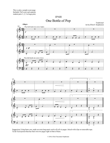 One Bottle of Pop (1 Piano/6 Hands) (arr. Ellen Foncannon Stephenson)