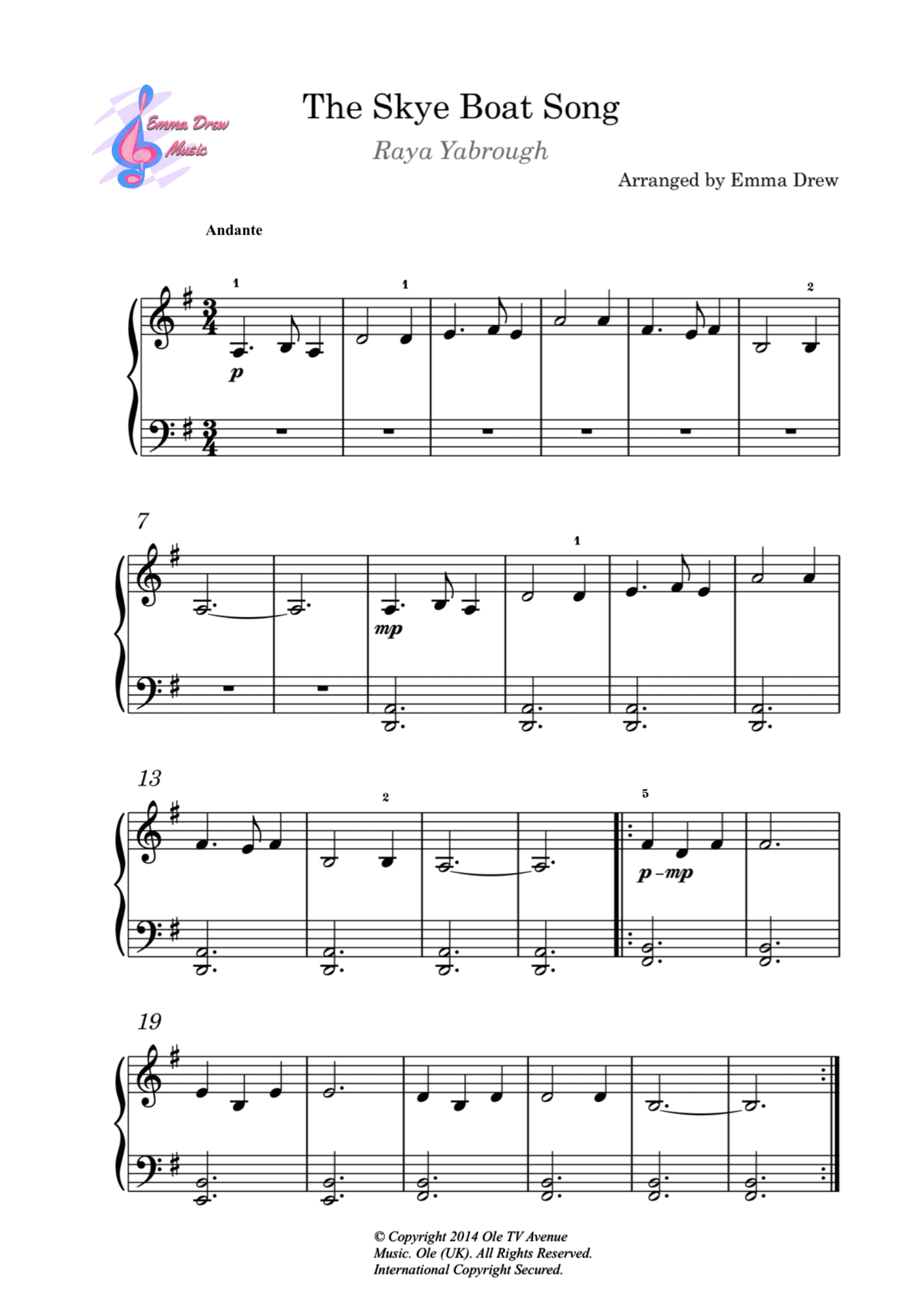 Skye Boat Song (arr. Emma Drew)