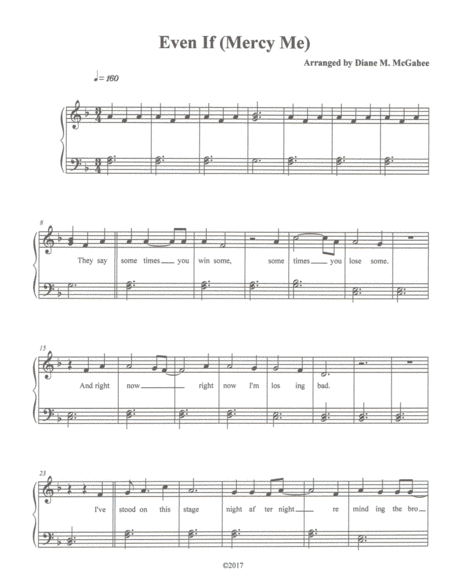 Even If (arr. Diane M. McGahee)