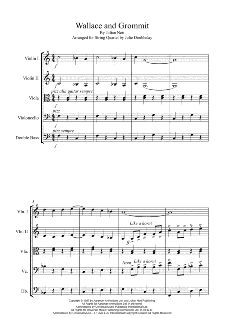 Wallace And Gromit Theme (arr. Julie Doubleday)