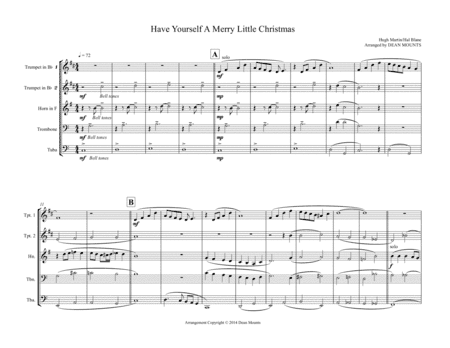 Have Yourself A Merry Little Christmas  from MEET ME IN ST. LOUIS (arr. Dean Mounts)
