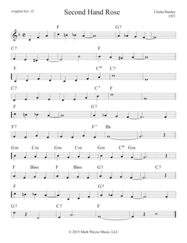 Second Hand Rose (arr. Mark Huxhold)