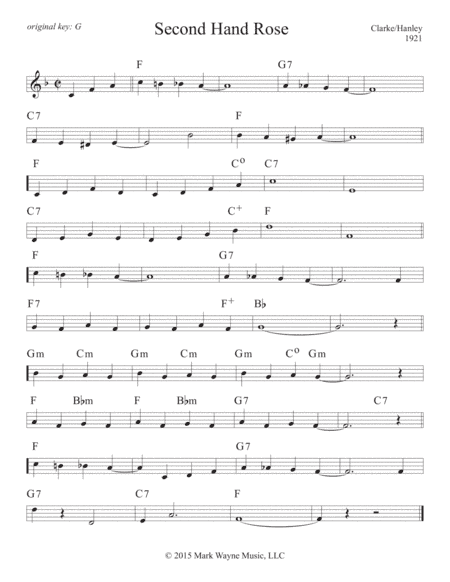 Second Hand Rose (arr. Mark Huxhold)