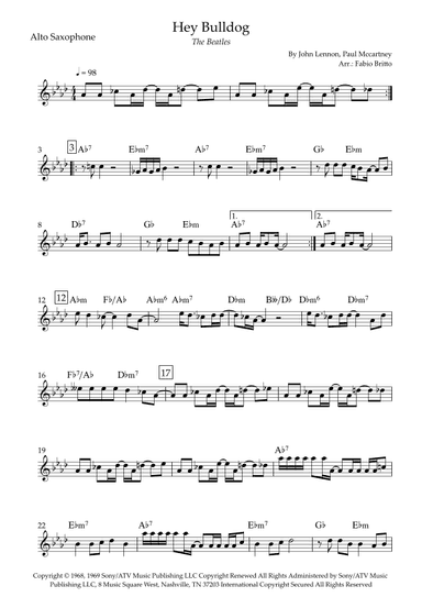 Hey Bulldog (arr. Fabio Britto)