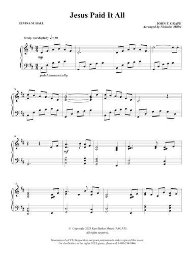 Jesus Paid It All (arr. Nicholas Miller)