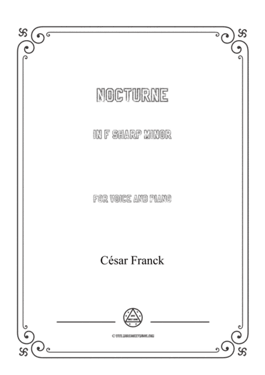 Franck-Nocturne in f sharp minor,for voice and piano (arr. MSM)