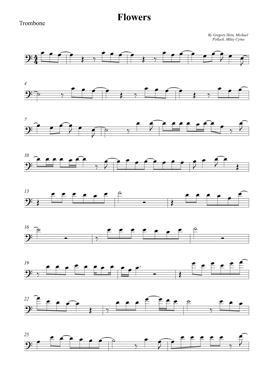 Flowers (arr. Wesley S. SIlva)