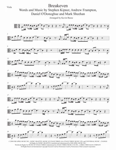 Breakeven (arr. Kevin Busse)
