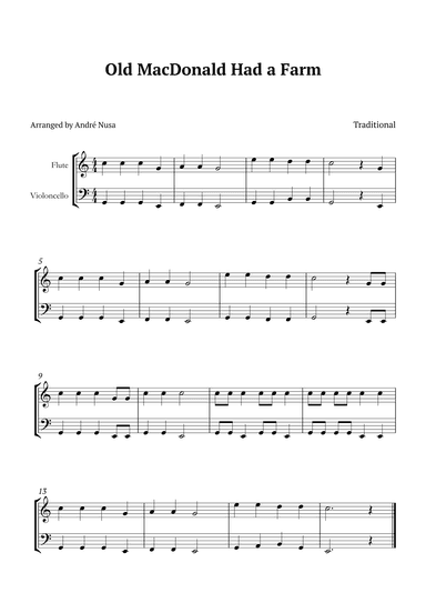 Old MacDonald Had a Farm (arr. André Nusa)