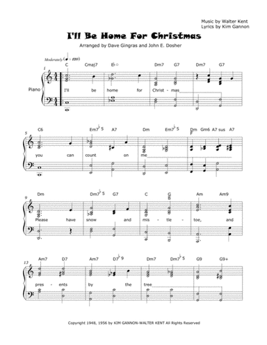 I'll Be Home For Christmas (arr. Dave Gingras, John E. Dosher)