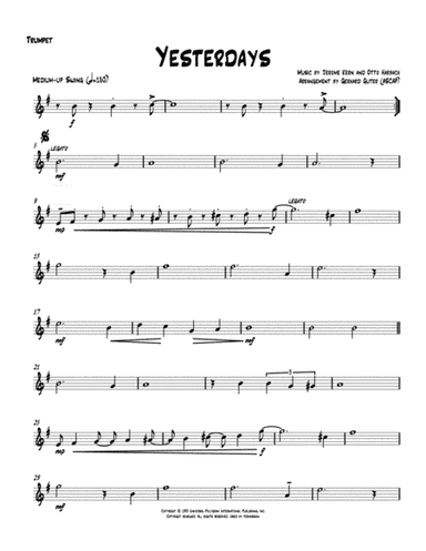 Yesterdays (arr. Gerhard Guter)