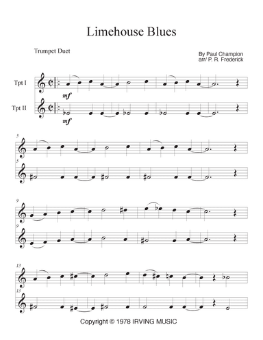 Limehouse Blues (arr. P. R. Frederick)