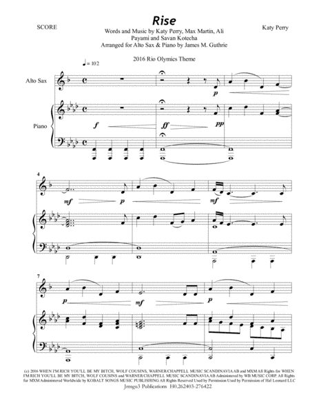 Rise (arr. James M. Guthrie, ASCAP)