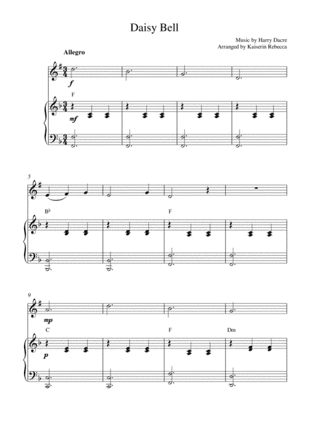 Daisy Bell (arr. Kaiserin Rebecca)